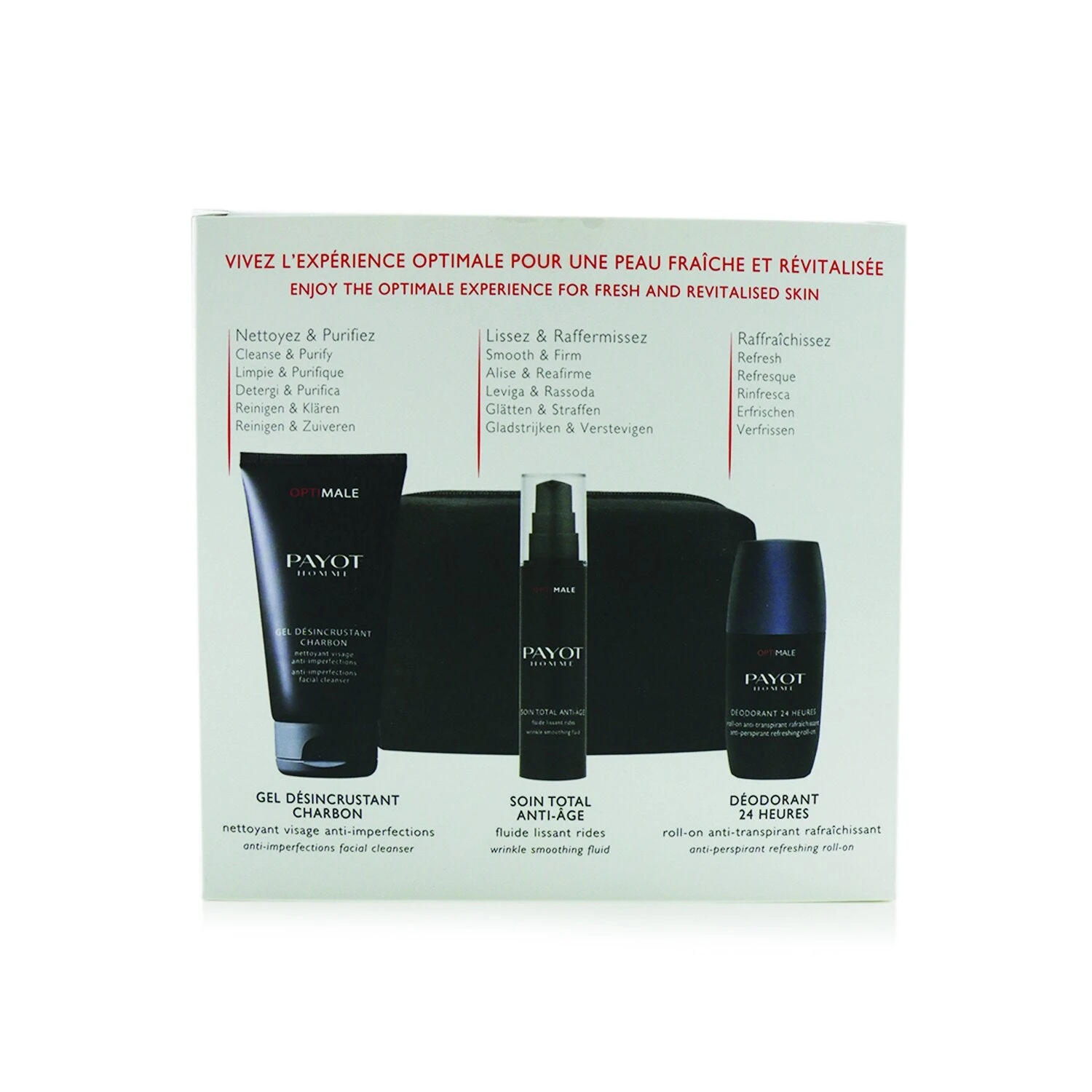 Payot Optimale Energising Ritual For Men Set : 1x Facial Cleanser 150ml + 1x Wrinkle Smoothing Fluid 50ml + 1x 24 Hrs Roll-On 75ml 3pcs 4 Payot Optimale Energising Ritual For Men Set : 1x Facial Cleanser 150ml + 1x Wrinkle Smoothing Fluid 50ml + 1x 24 Hrs Roll-On 75ml 3pcs - Image 4