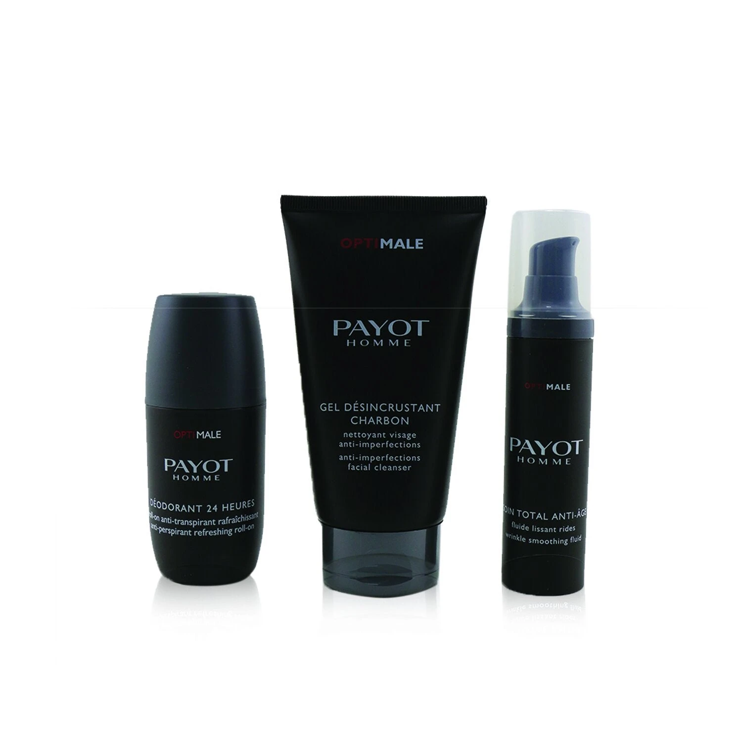 Payot Optimale Energising Ritual For Men Set : 1x Facial Cleanser 150ml + 1x Wrinkle Smoothing Fluid 50ml + 1x 24 Hrs Roll-On 75ml 3pcs 1 Payot Optimale Energising Ritual For Men Set : 1x Facial Cleanser 150ml + 1x Wrinkle Smoothing Fluid 50ml + 1x 24 Hrs Roll-On 75ml 3pcs
