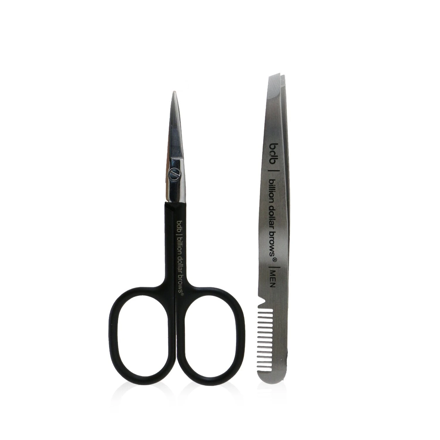 Billion Dollar Brows Men's Grooming Kit: Stainless Steel Comb/Tweezer + Straight Edge Scissor 2pcs 1 Billion Dollar Brows Men's Grooming Kit: Stainless Steel Comb/Tweezer + Straight Edge Scissor 2pcs