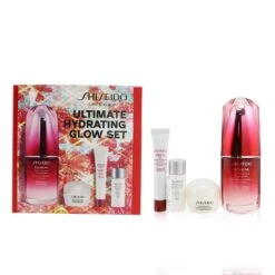 Shiseido Ultimate Hydrating Glow Set: Ultimune Power Infusing Concentrate 30ml + Moisturizing Gel Cream 10ml + Eye Concentrate 5ml + SPF 42 Sunscreen 7ml (Box Slightly Damaged) 4pcs -Lumellea Sales Store 25840981414 1