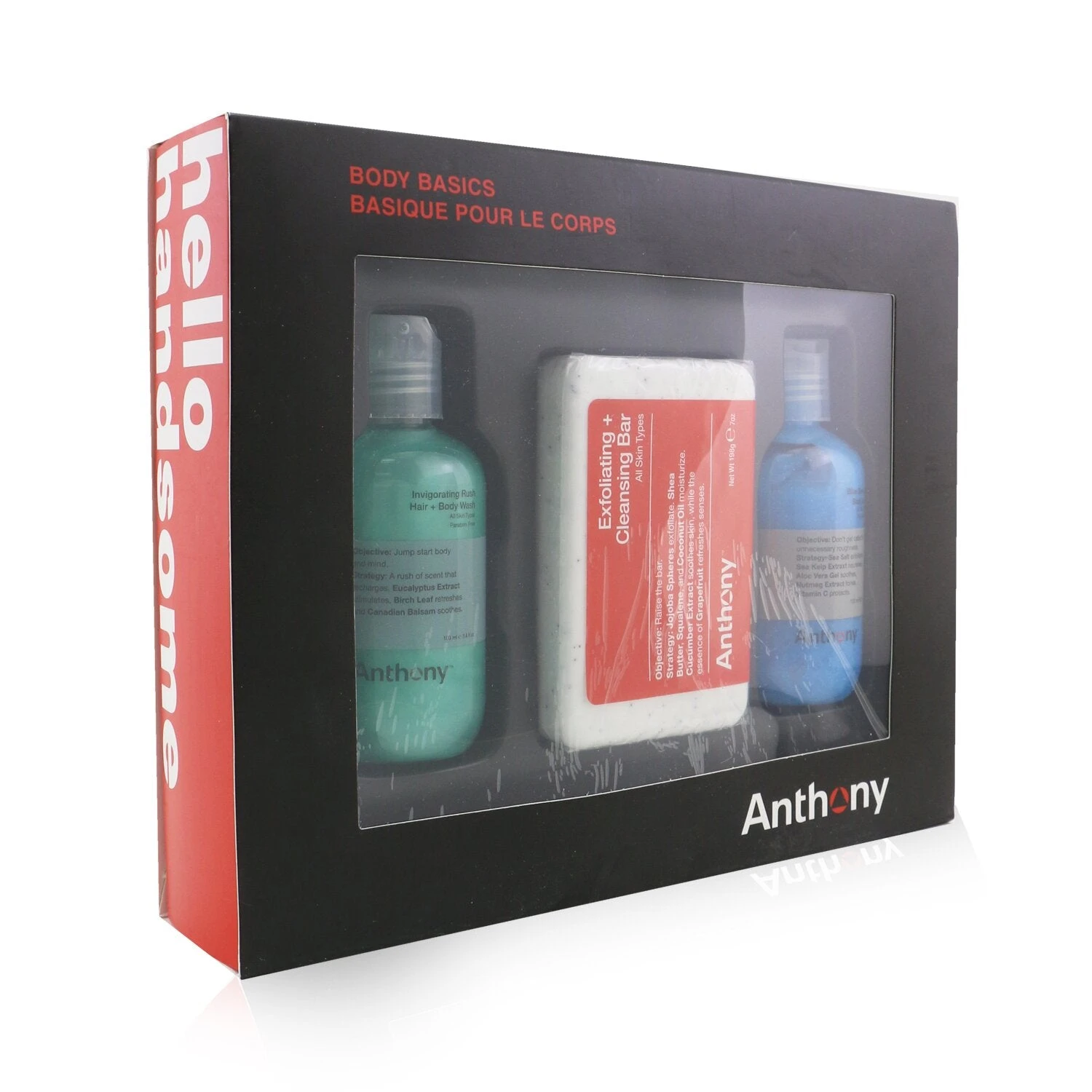 Anthony Body Basics Kit: Invigorating Rush Hair+Body Wash 100ml + Exfoliating + Cleansing Bar 198g + Blue Sea Kelp Body Scrub 100ml 3pcs 2 Anthony Body Basics Kit: Invigorating Rush Hair+Body Wash 100ml + Exfoliating + Cleansing Bar 198g + Blue Sea Kelp Body Scrub 100ml 3pcs - Image 2
