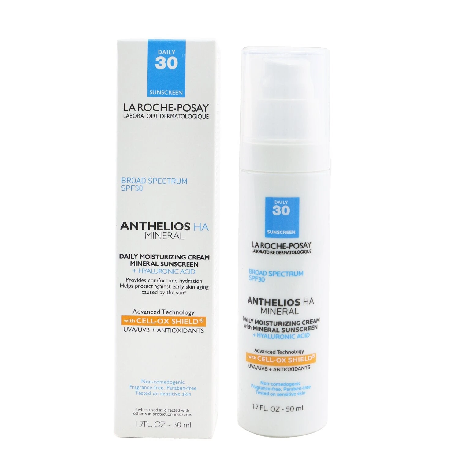 LA ROCHE-POSAY La Roche Posay Anthelios HA Mineral Daily Moisturizing Cream With Mineral Sunscreen + Hyaluronic Acid SPF 30 50ml/1.7oz 2 LA ROCHE-POSAY La Roche Posay Anthelios HA Mineral Daily Moisturizing Cream With Mineral Sunscreen + Hyaluronic Acid SPF 30 50ml/1.7oz - Image 2