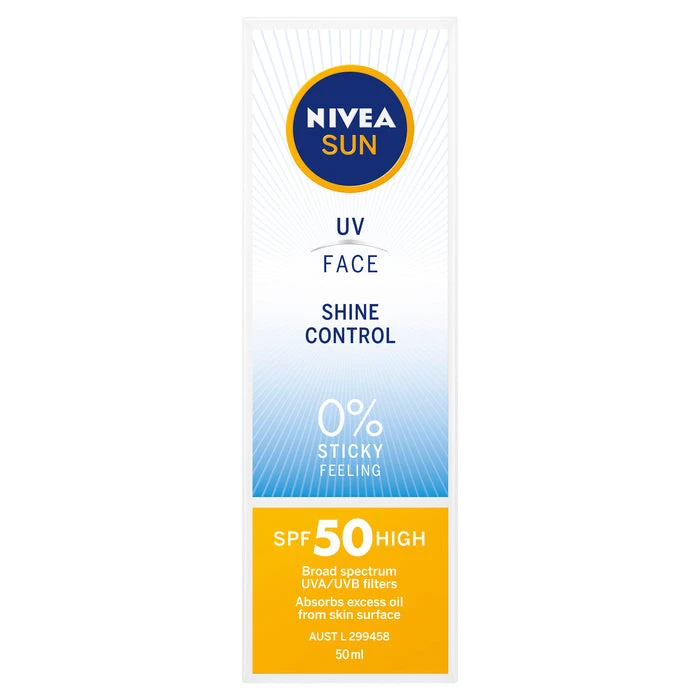 Nivea Sun UV Face Shine Control SPF 50 Sunscreen 50ml/1.7oz 2 Nivea Sun UV Face Shine Control SPF 50 Sunscreen 50ml/1.7oz - Image 2