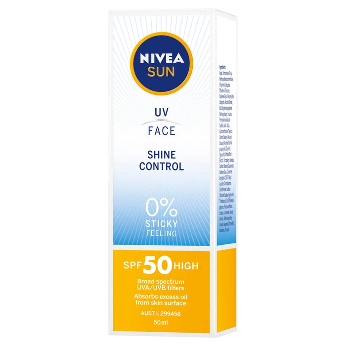 Nivea Sun UV Face Shine Control SPF 50 Sunscreen 50ml/1.7oz 1 Nivea Sun UV Face Shine Control SPF 50 Sunscreen 50ml/1.7oz