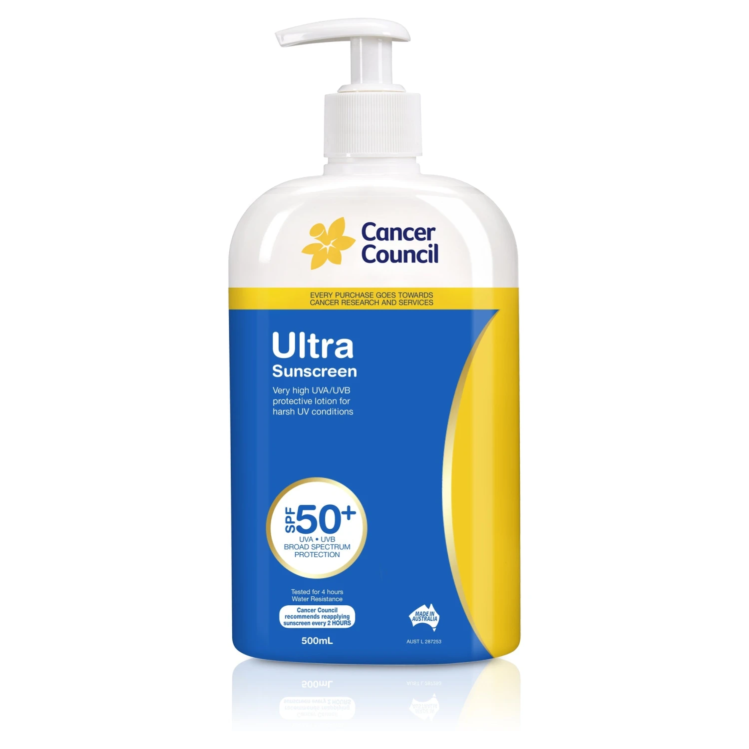 Cancer Council Ultra Sunscreen SPF50+ 500ml 1 Cancer Council Ultra Sunscreen SPF50+ 500ml
