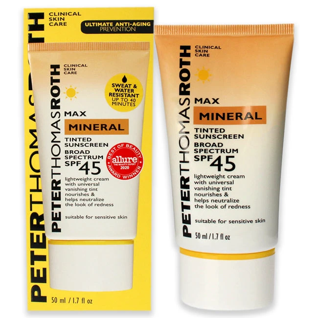 Peter Thomas Roth Max Mineral Tinted Sunscreen SPF 45 By Peter Thomas Roth For Unisex - 1.7 Oz Sunscreen 1 Peter Thomas Roth Max Mineral Tinted Sunscreen SPF 45 By Peter Thomas Roth For Unisex - 1.7 Oz Sunscreen