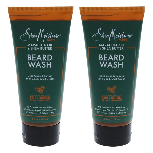 Shea Moisture Maracuja Oil & Shea Butter Beard Wash Deep Clean & Refresh - Pack Of 2 By Shea Moisture For Men - 6 Oz Cleanser 1 Shea Moisture Maracuja Oil & Shea Butter Beard Wash Deep Clean & Refresh - Pack Of 2 By Shea Moisture For Men - 6 Oz Cleanser