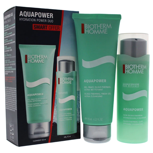 Biotherm Aquapower Hydration Power Duo By Biotherm For Men - 2 Pc Set 2.53oz Aquapower Oligo-Thermal Care Dynamic Hydration , 4.22oz Aquapower Oligo-Thermal Fresh Gel Ultra Cleansing 1 Biotherm Aquapower Hydration Power Duo By Biotherm For Men - 2 Pc Set 2.53oz Aquapower Oligo-Thermal Care Dynamic Hydration , 4.22oz Aquapower Oligo-Thermal Fresh Gel Ultra Cleansing